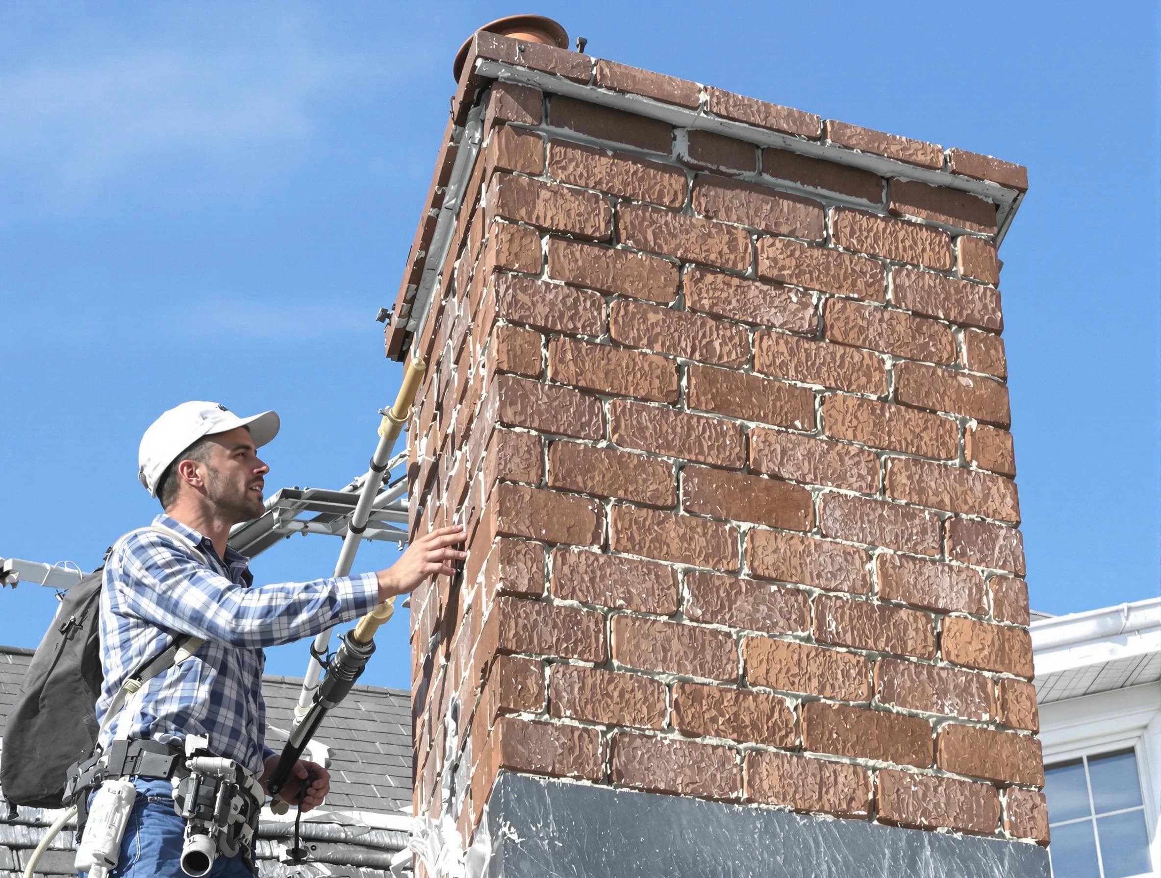 Brickwork for a chimney rebuild by West Orange Chimney Sweep in West Orange, NJ