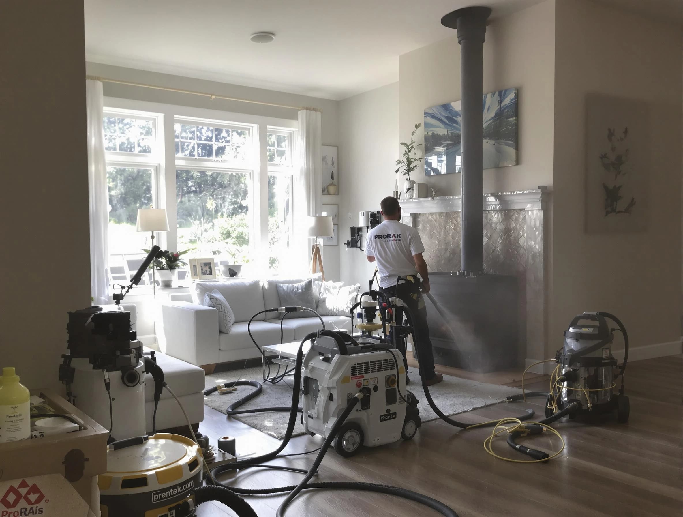 Soot removal service by West Orange Chimney Sweep for a fireplace in West Orange, NJ
