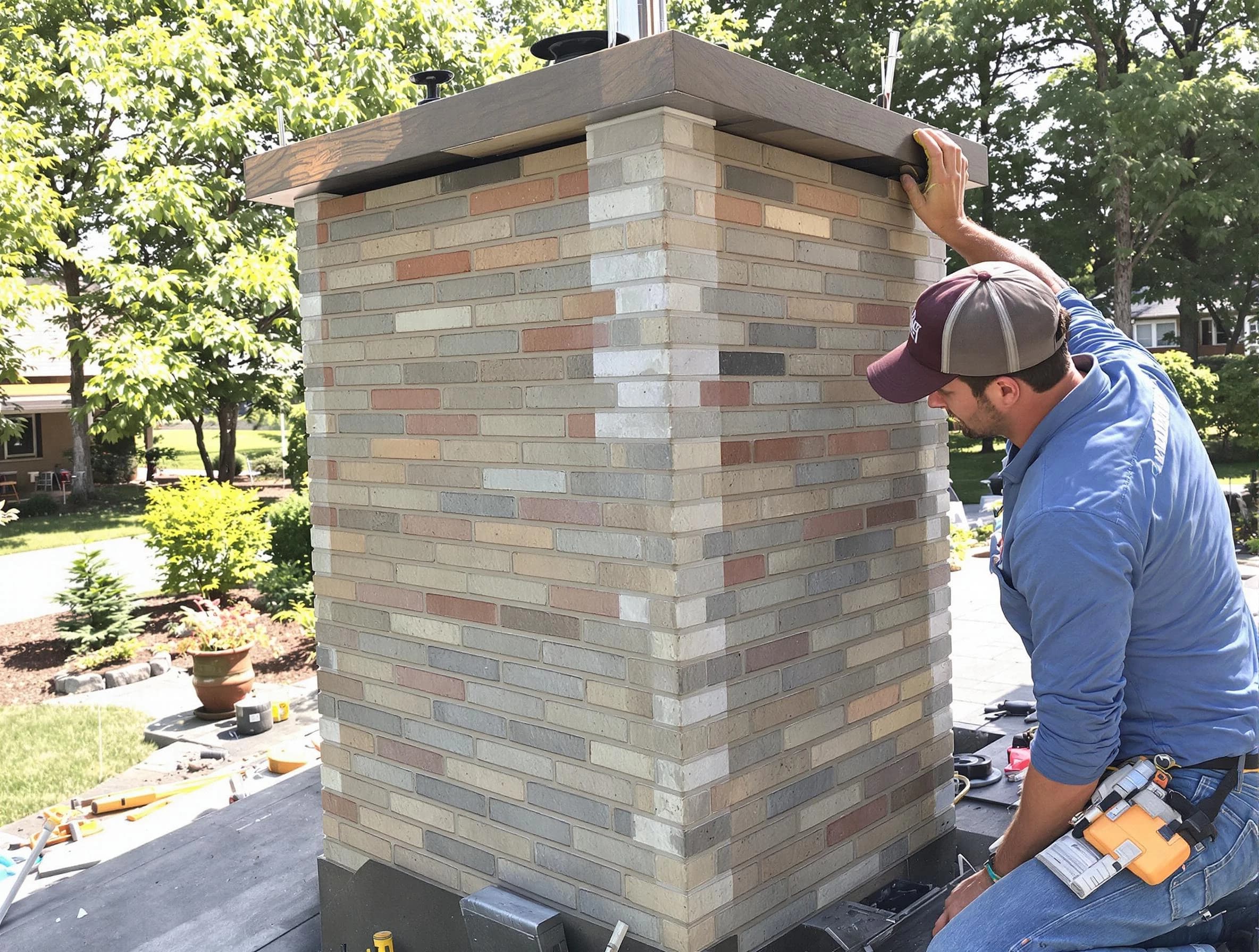 West Orange Chimney Sweep completing a modern chimney remodel in West Orange, NJ