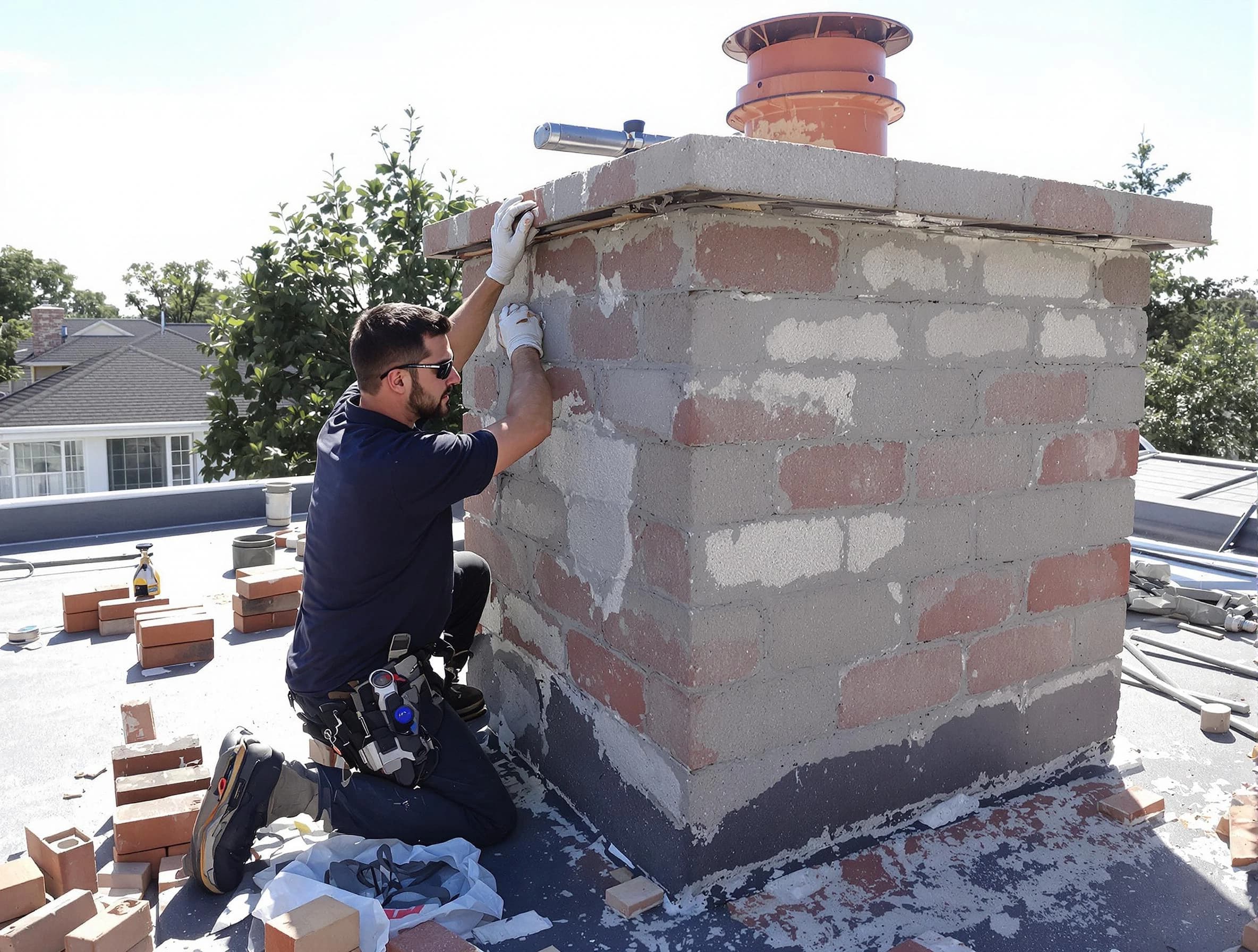 Advanced chimney repair process by West Orange Chimney Sweep in West Orange, NJ