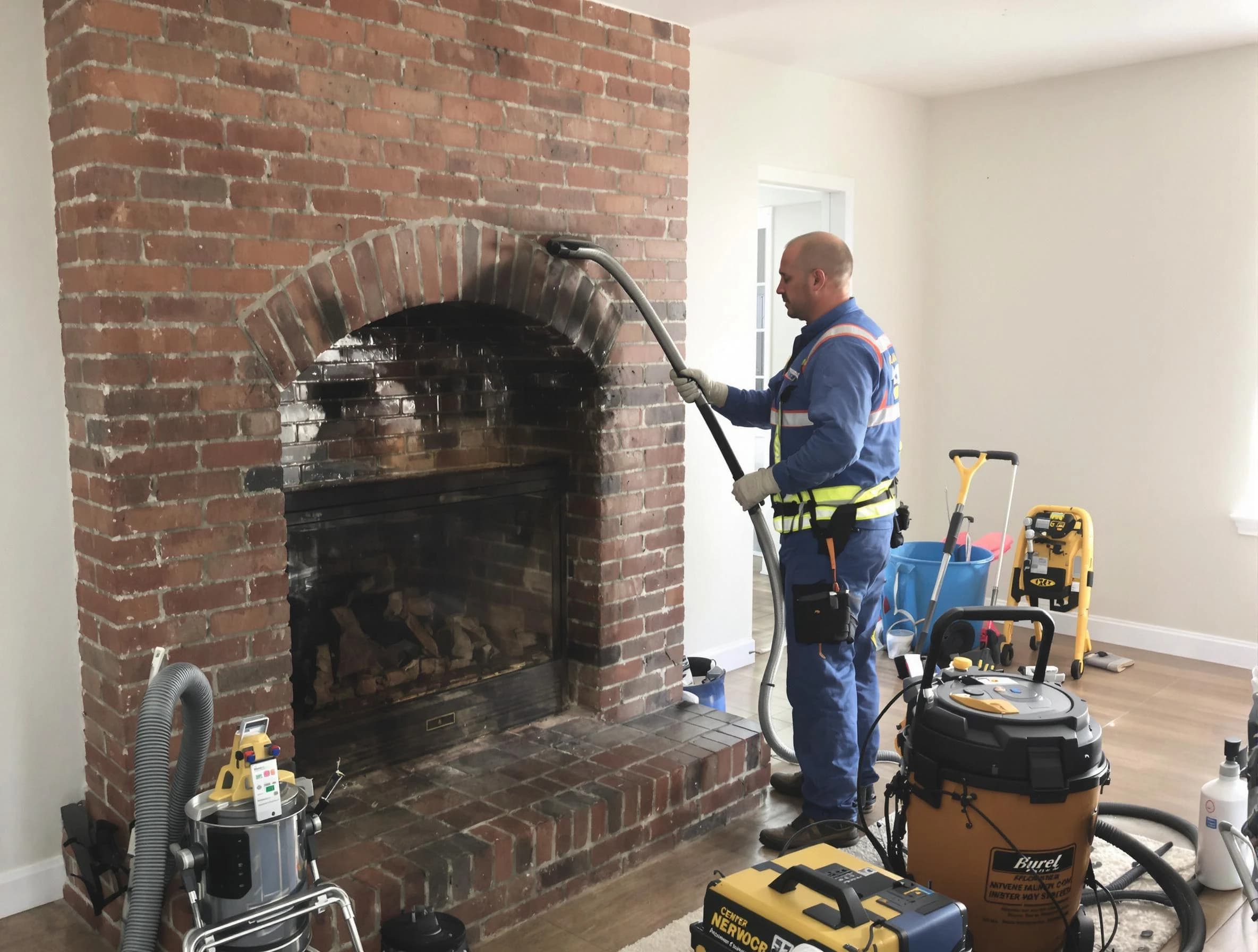 West Orange Chimney Sweep expert performing detailed chimney sweep in West Orange, NJ