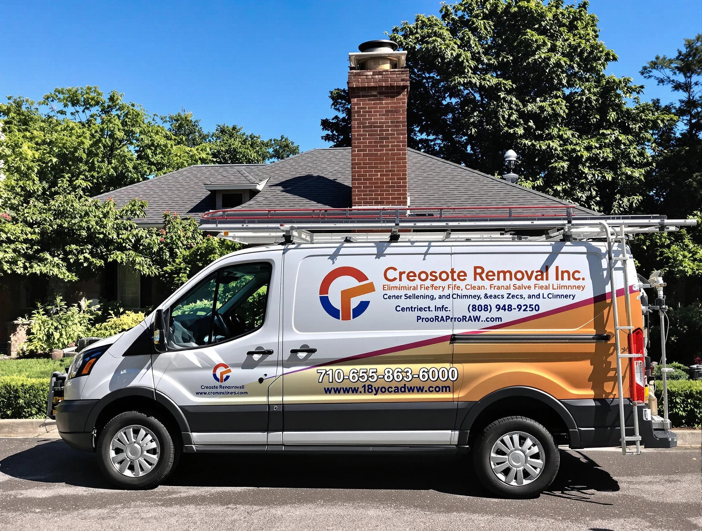 West Orange Chimney Sweep technician removing creosote safely in West Orange, NJ