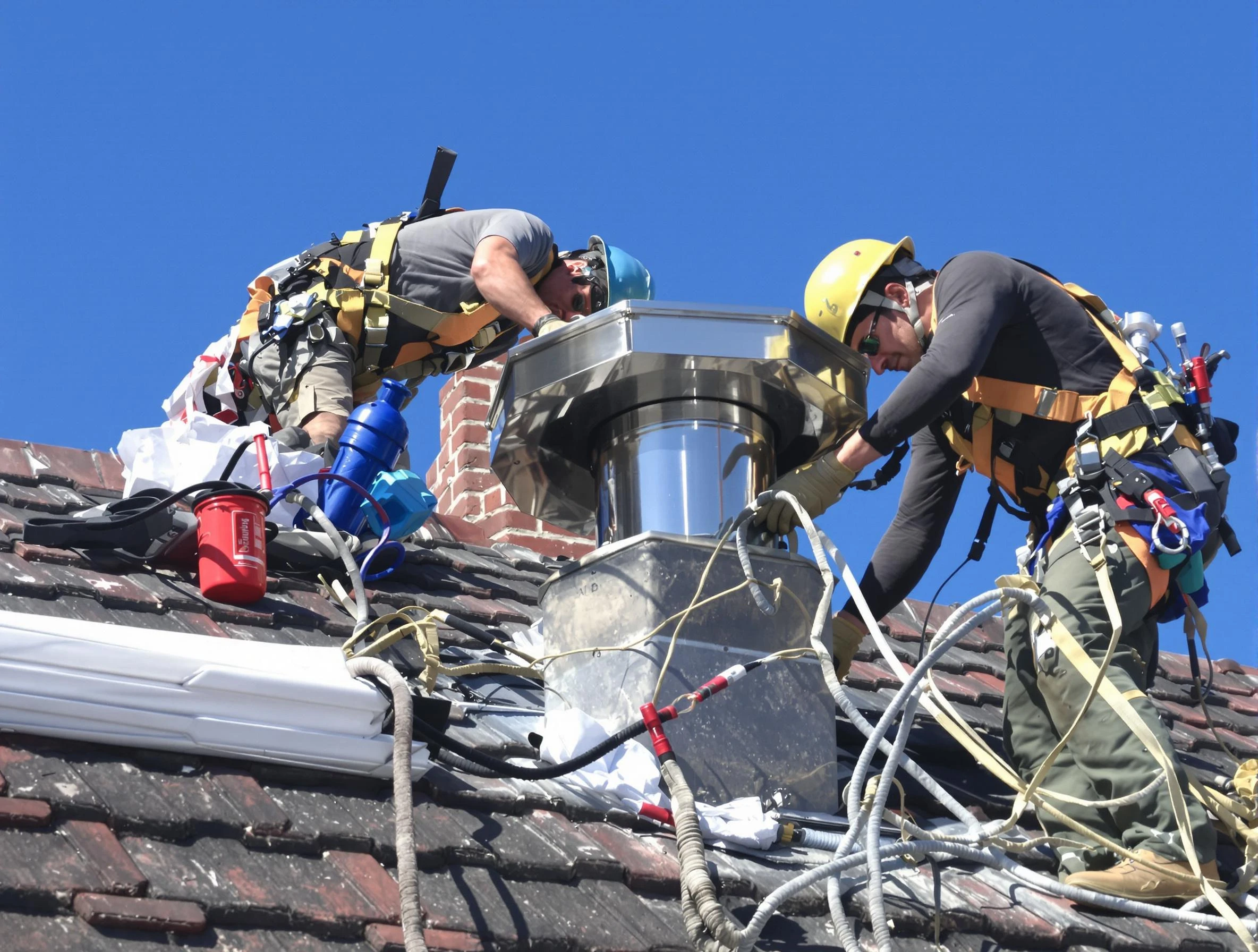 Protective chimney cap installed by West Orange Chimney Sweep in West Orange, NJ
